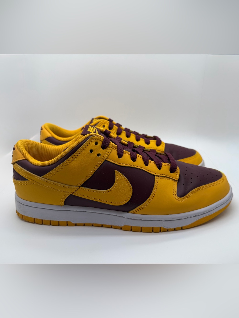 Nike Dunk Low Retro Sneakers - Arizona State - University Gold & Maroon